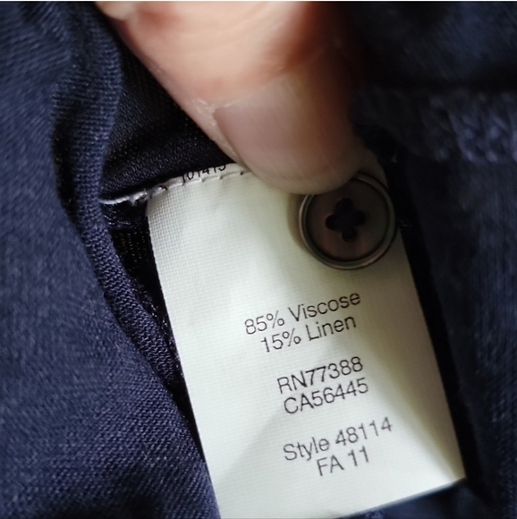 5/$25 NWT J Crew Navy Blue top XL - Picture 6 of 6